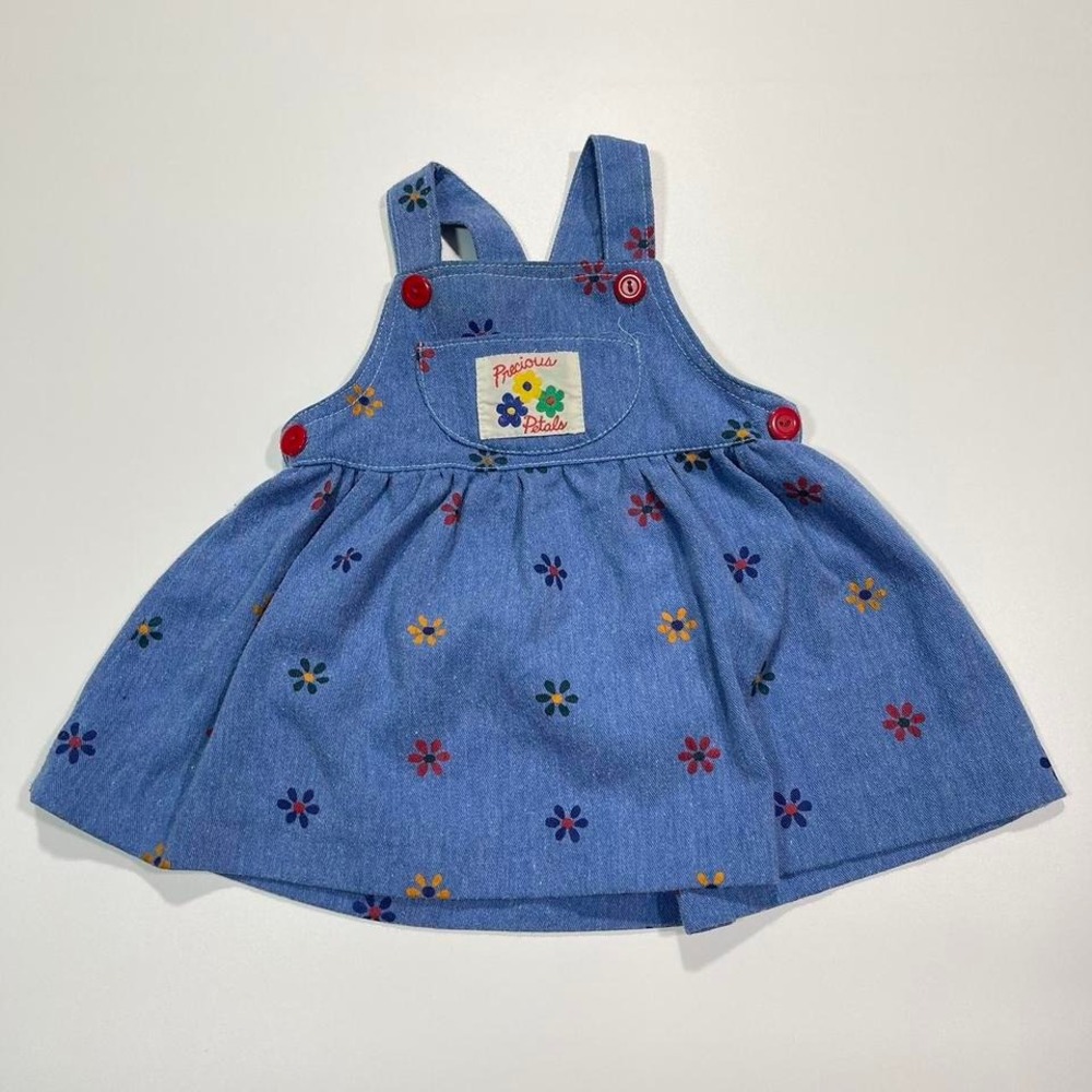 Vintage‎ 90s Precious Petals Denim Dress